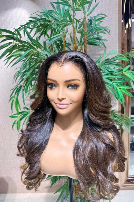 Bouncy Piano Brown Wig